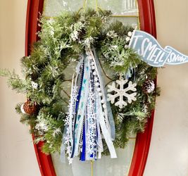 Winter Ribbon Trim Bundle For Wreath