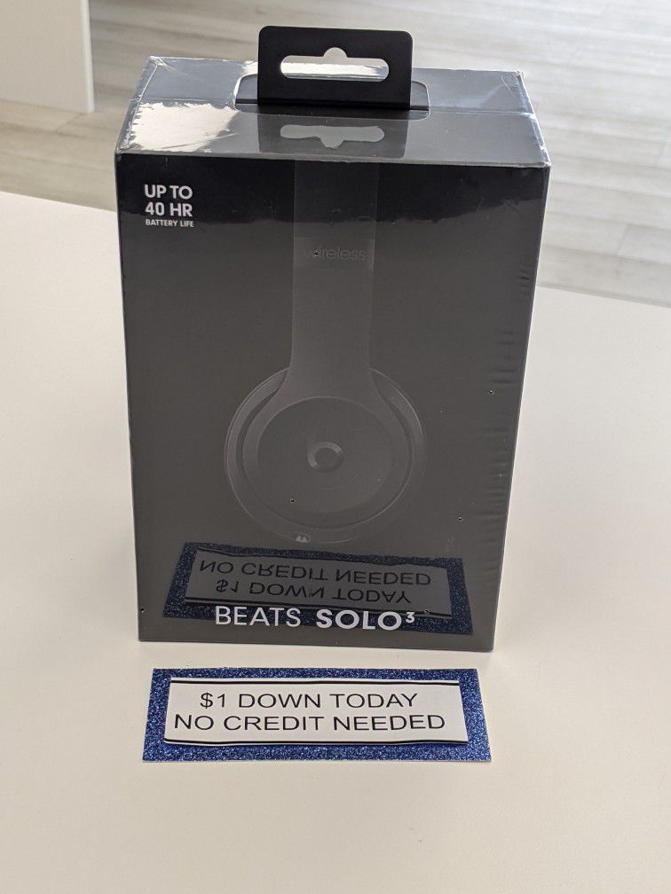 Beats Solo 3 Wireless Headphones New - Pay $1 Today To Take It Home And Pay The Rest Later! 