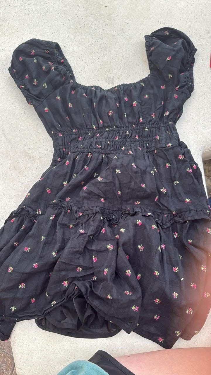 Aeropostale Floral Black Dress