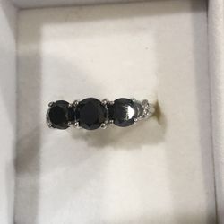 Natural Black Diamond Ring