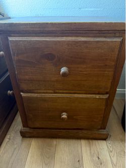 Solid Wood Rustic Nightstands – Matching Pair