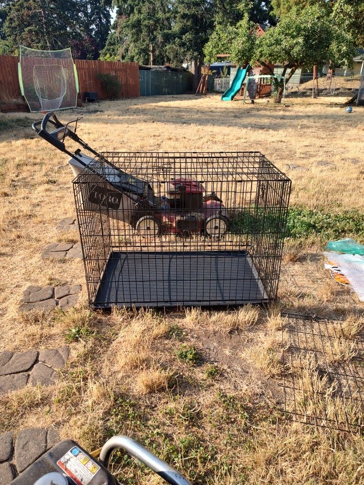 Large 2 Door Folding Dog Crate