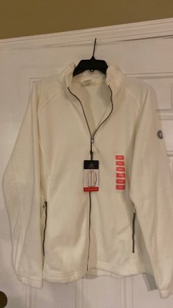 Women’s Full Zip Fleece Jacket White XXL New with Tags