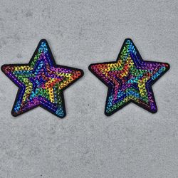 Sequin Star Applique Patch 