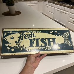 Vintage Fishing Sign 