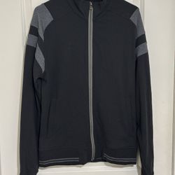 Lululemon Varsity Jacket Men’s M Black Track Running Training Athleisure Zip Up