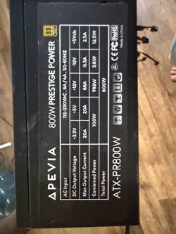 Apevia 800 watt gold psu