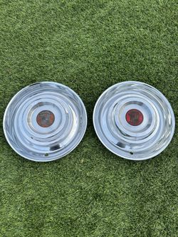 1954 Cadillac Hubcaps Wheels Pair