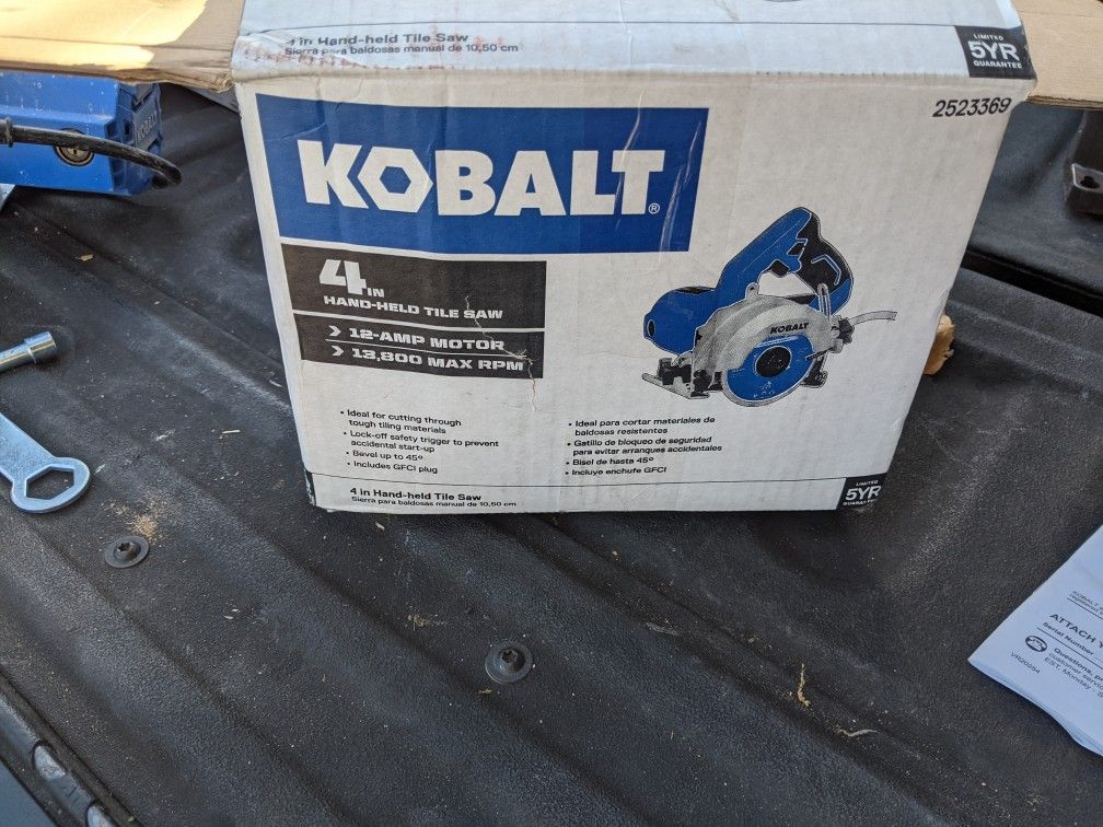 Kobalt 4 inch Hand-Held Tile Saw