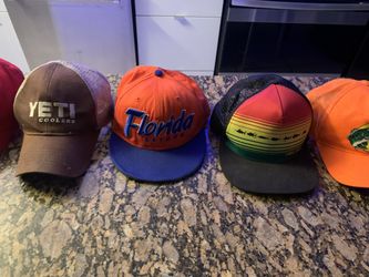 Lot Of Fishing Hats, Sports Hats, Flex Fit, SnapBack