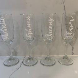 Customizable Champagne Glasses 