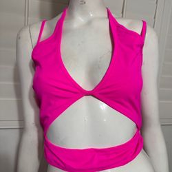 New 3xl hot neon pink iheartraves crop top shirt festival rave raver outfit