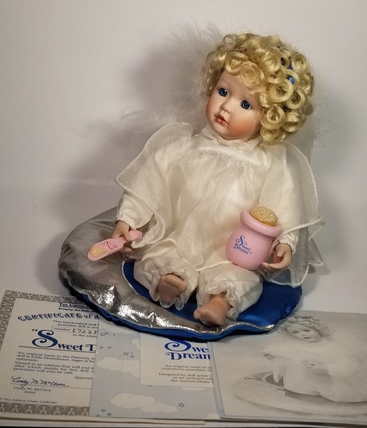 Ashton Drake Galleries Sweet Dreams Angel Doll by Artist Cindy McClure NIB