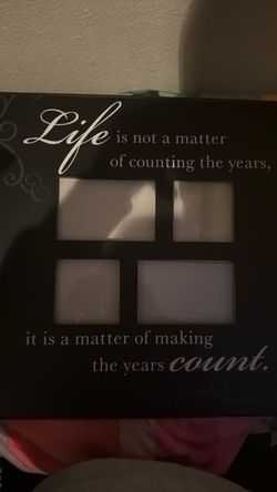 Black Collage Picture Frame with Quote