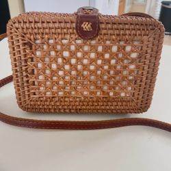 Women Summer Round Straw Bag Handmade Woven Handbag