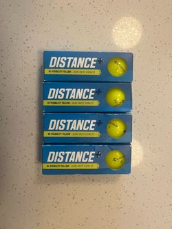 NEW - TaylorMade Distance + Neon Yellow Golf Balls