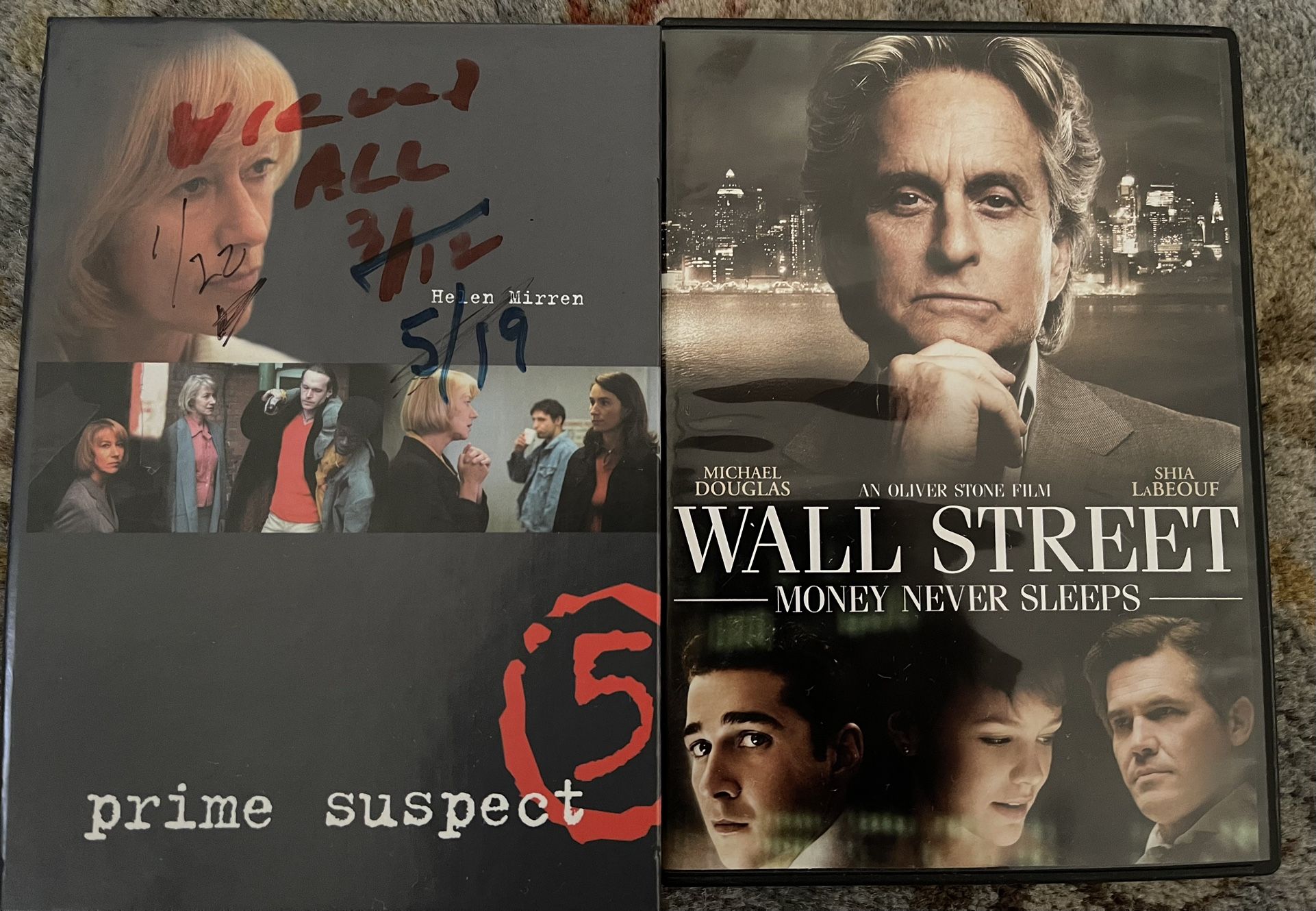 DVDS Wall Street and Prime Suspect 