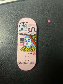 Catfish BBQ Pro Fingerboard Rare Beast Her Majesty Deck Burl 34mm Artshow Vintage no Trucks