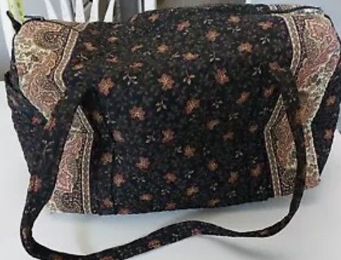 Vera Bradley Vintage Large Duffel Black Walnut