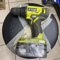 Ryobi P215vn Drill Driver w/ 4ah Battery No Charger