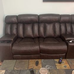 Leather Brown Sectional