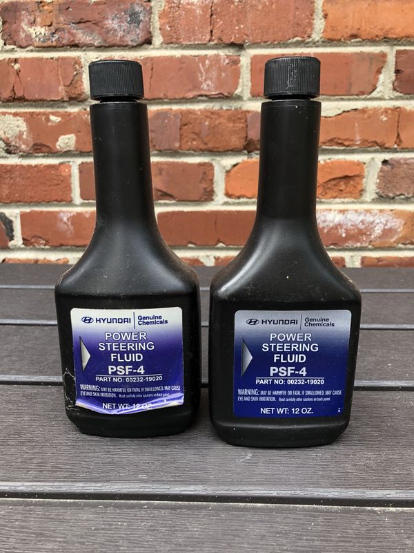 Hyundai power steering fluid PSF4part No. 0023219020 1 new unopened 12oz bottle & 1 half full