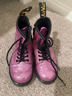 Toddler girls Dr.Marten  pink sparkle boots size 9