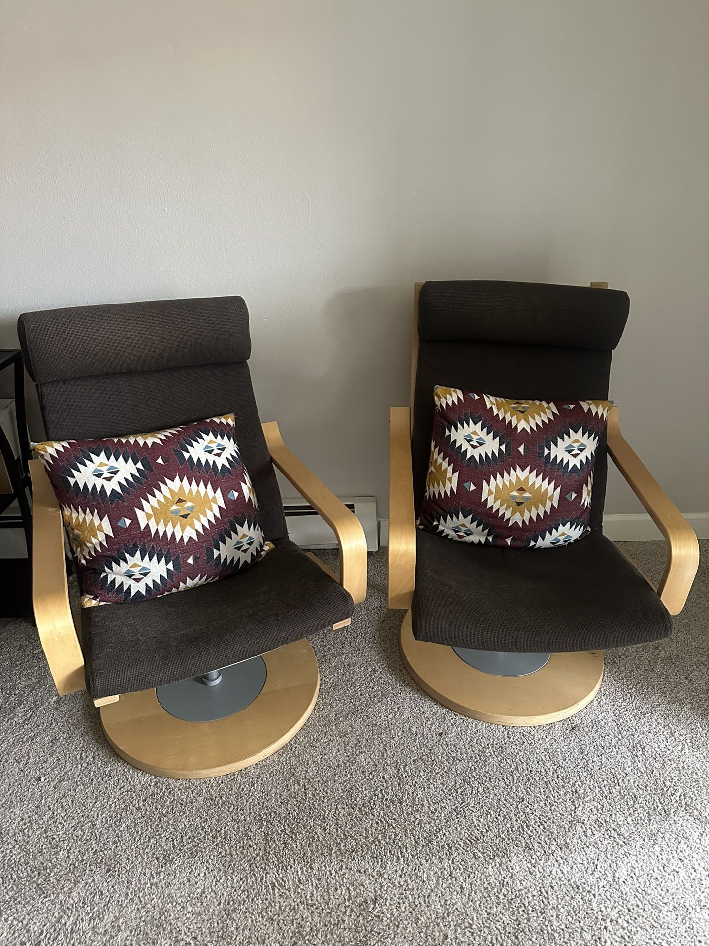 IKEA Wooden Swivel Chair