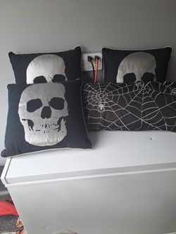 Halloween Toss Pillows 15 X 15 and 12 X 22....$25.00 for All