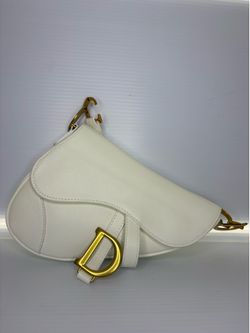 White saddle bag