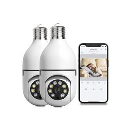 (9999-931) NewSecurity Camera Indoor Wireless WiFi Outdoor Home E27 360 Degree Panoramic Home Security Cameras IP Camera Motion Detection and Alarm Tw