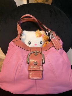 Y2K Vintage Coach Soho Pink Leather Hobo Bag