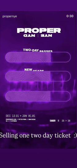 Proper NYE last Minute Ticket