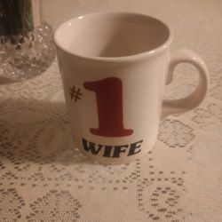 Vintage #1 Wife Ceramic Coffee Mug - Made in England