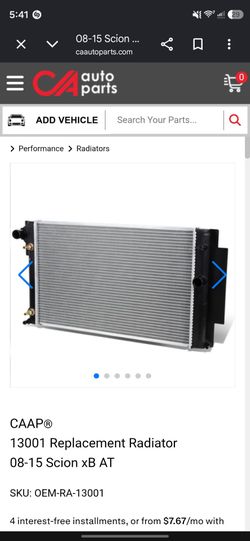 Scion Xb Radiator