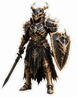 4.5” Dragon Knight Sticker Fantasy Warrior Vinyl Decal Medieval Armor