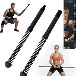 Portable Ropeless Battle Ropes, HIIT & Low Impact Cardio Workouts, Transform into Fitness Bar, Cordless Battle Ropes for Home Gym, Compact Gym Equipme