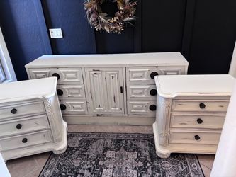 ❤️ dresser set off white nightstand 9 drawers bedroom cajonera vintage night stands 2 two solid wood