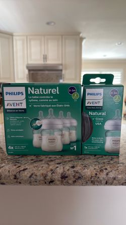 Brand New Philips Avent Glass Bottles (5 Bottles)