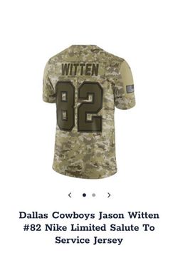 Jason NWT Witten Salute To Service Nike Jersey Dallas Cowboys Men’s # 82 L XXL