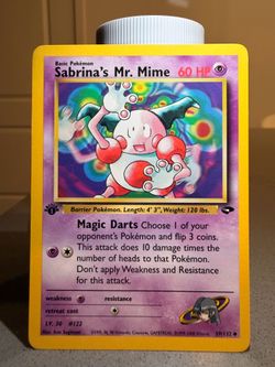 Sabrina’s Mr. Mime 1st Edition Gym Challenge NM 59/132 Pokemon TCG