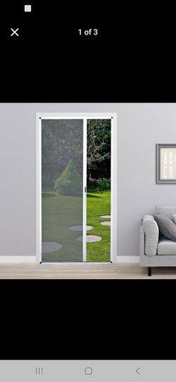 No-drill retractable screen door