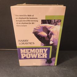 Harry Lorayne Memory Power Course 3 Vol Cassette Set 1992 NEW Sealed Vintage