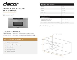 Unopened box. Brand New DACOR 30’’ drawer microwave