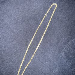 Gold Rope Chain 3mm Diamond Cut 