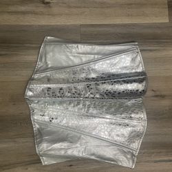 XL silver Corset 