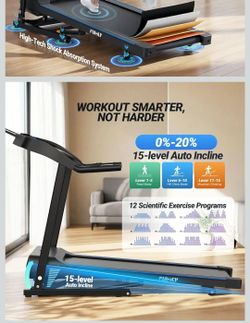 FUNMILY 4.5HP Heavy Duty Folding Treadmill - New In Box (West Sac)
