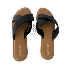 Women’s Black Sandals Size 7-8 new