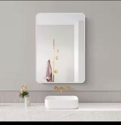 24 in. W x 32 in. H Rectangular Recessed Medicine Cabinet with Mirror
