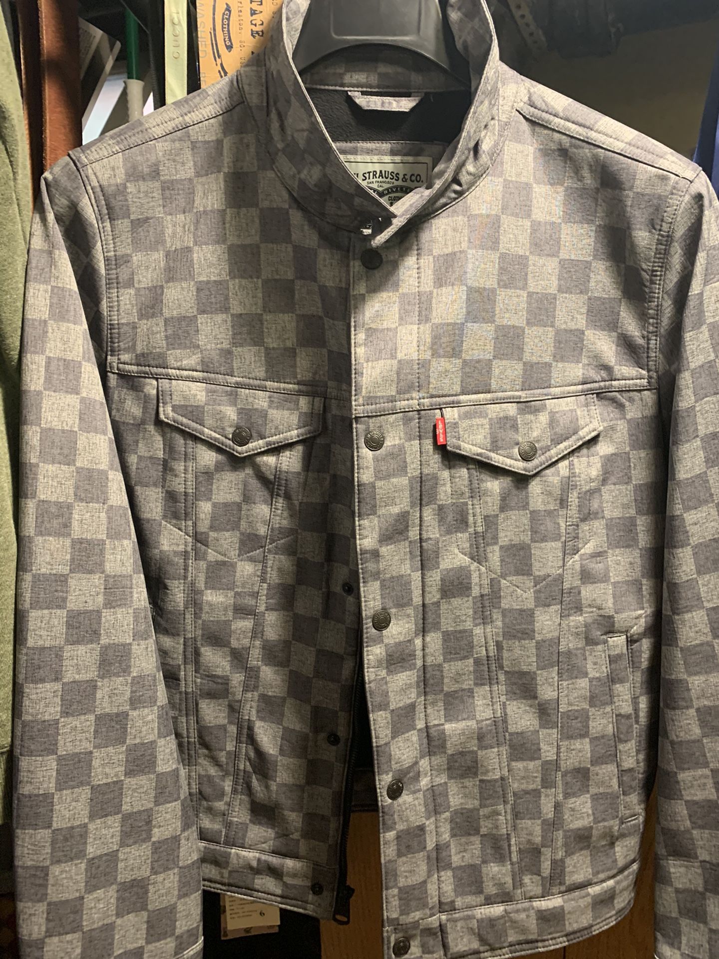 Men’s Levi Checkered Jacket M New without tags